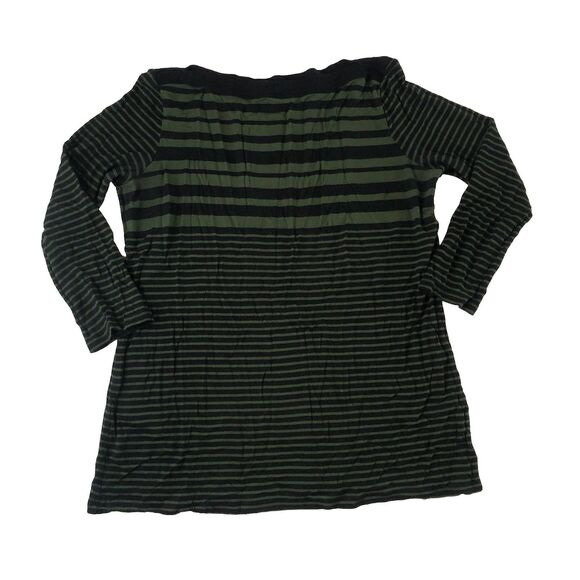 Gap Womens Green Navy Striped 3/4 Sleeve T-Shirt Stretch Size Medium - Picture 1 of 11